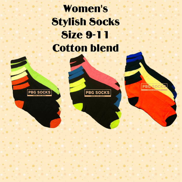 Stylish socks for women | Green, Yellow, Pink Socks for women