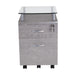 Techni Mobili Rolling File Cabinet with Glass Top, Grey - PremiumBrandGoods