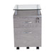 Techni Mobili Rolling File Cabinet with Glass Top, Grey - PremiumBrandGoods