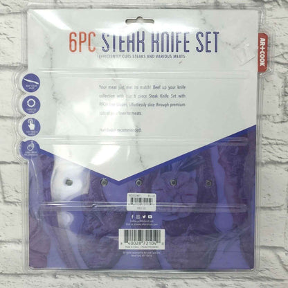 Tie-Dye Art+Cook Blue & Red Steak Knives Set of 6