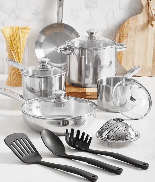 Trade Stainless Steel 13 Piece Cookware Set Elite - PremiumBrandGoods