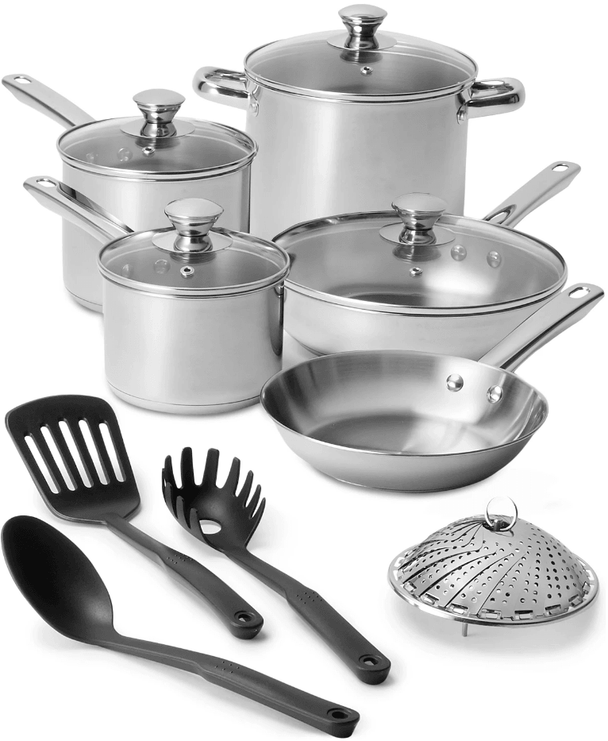 Trade Stainless Steel 13 Piece Cookware Set Elite - PremiumBrandGoods