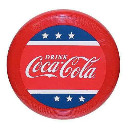 Vintage Coca Cola Frisbee Flying Disc Red White Blue and Stars