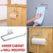 Wall Mount Paper Towel Holder Self Adhesive Stick under Cabinet Kitchen Bathroom