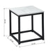 White Marble Print End Table/Side Table/Night Stand, Upgrade Version with Metal Frame Box - PremiumBrandGoods