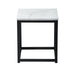 White Marble Print End Table/Side Table/Night Stand, Upgrade Version with Metal Frame Box - PremiumBrandGoods