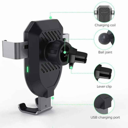 Wireless Gravity Car Charger Air Vent Mount Fast Charge Car Phone Holder