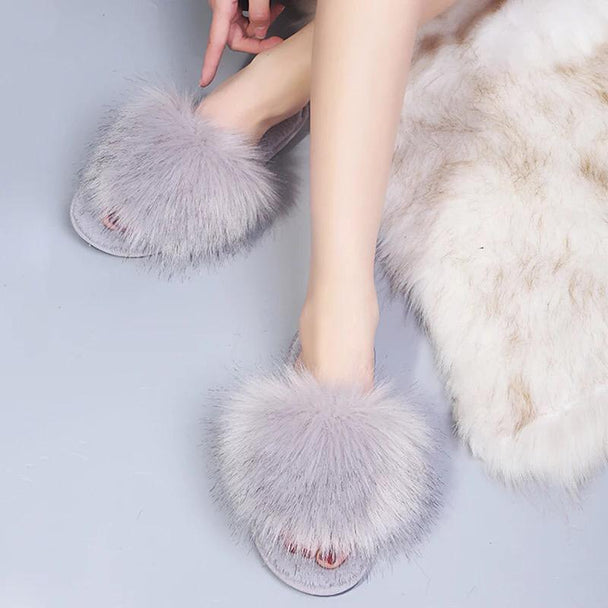 Women's Comfy Cozy Faux Fur Slippers (5-11) - PremiumBrandGoods