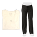 Women's Cozy Pajama Set Black Polka Dot Pants and Cotton Soft Heart T shirt by Just Love - PremiumBrandGoods