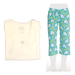 Women's Cozy Pajama Set Clouds Stars Pants and Cotton Soft Heart T shirt by Just Love - PremiumBrandGoods