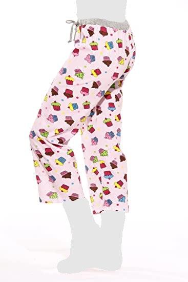 Women's Cozy Pajama Set Cupcake Pants and Soft Cotton Heart T shirt - PremiumBrandGoods