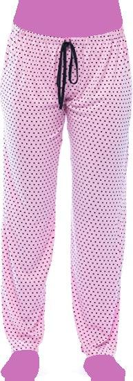 Women's Cozy Pajama Set Pink Polka Dot Pants and Cotton Soft Heart T shirt by Just Love - PremiumBrandGoods