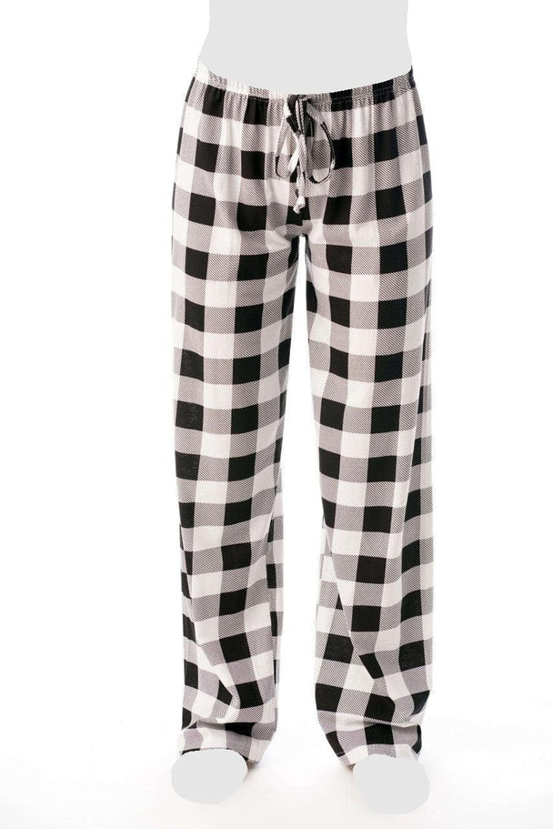 Women's Cozy Pajama Set Plaid Pants and Cotton Soft Heart T shirt by Just Love - PremiumBrandGoods