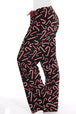 Women's Cozy Pajama Set Plush Candy Cane Pants and Cotton Soft Heart T shirt by Just Love - PremiumBrandGoods