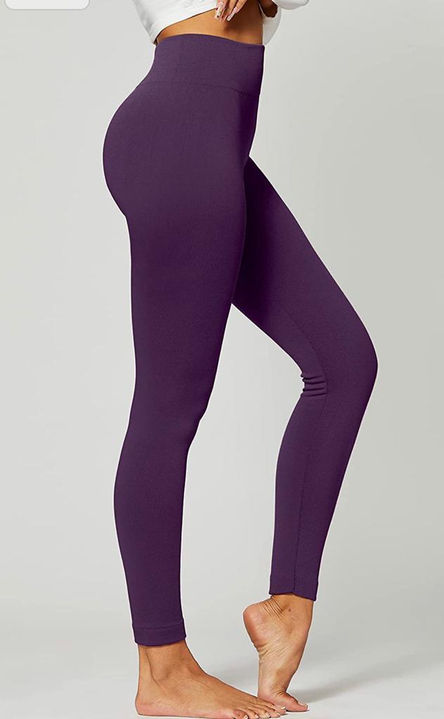 Women‚Äôs Fleece Leggings High Waist Stretchy Warm Leggings One Size (