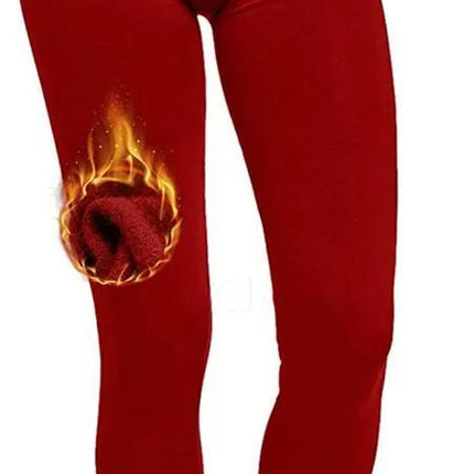 Women’s Extra 220g Fleece Leggings High Waist Stretchy Warm Leggings  (One Size) - PremiumBrandGoods