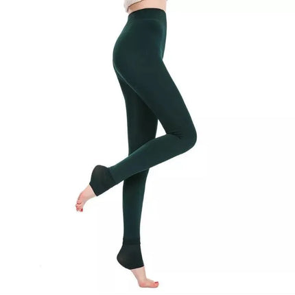 Women’s Extra 220g Fleece Leggings High Waist Stretchy Warm Leggings  (One Size) - PremiumBrandGoods