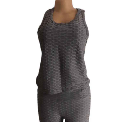Women's Fitness Suit 3 piece Set Sweater Sweatpants Tank Top Stretchy Soft (6 Colors , 4 Sizes)