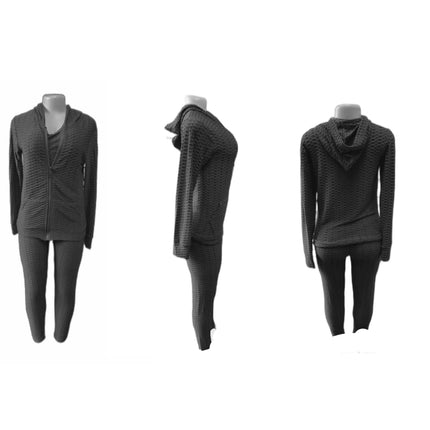 Women's Fitness Suit 3 piece Set Sweater Sweatpants Tank Top Stretchy Soft (6 Colors , 4 Sizes) - PremiumBrandGoods