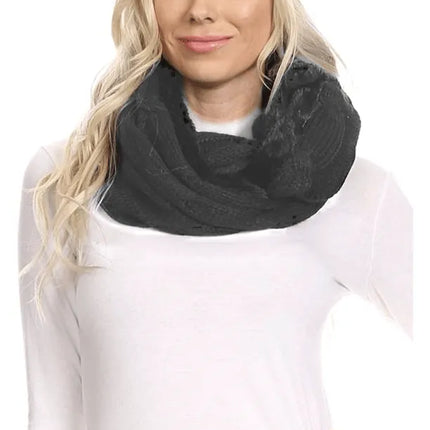 Women's Infinity Scarf and Winter Hat Set Warm n Cozy with Faux Fur Inside - PremiumBrandGoods