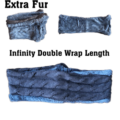 Women's Infinity Scarf and Winter Hat Set Warm n Cozy with Faux Fur Inside - PremiumBrandGoods