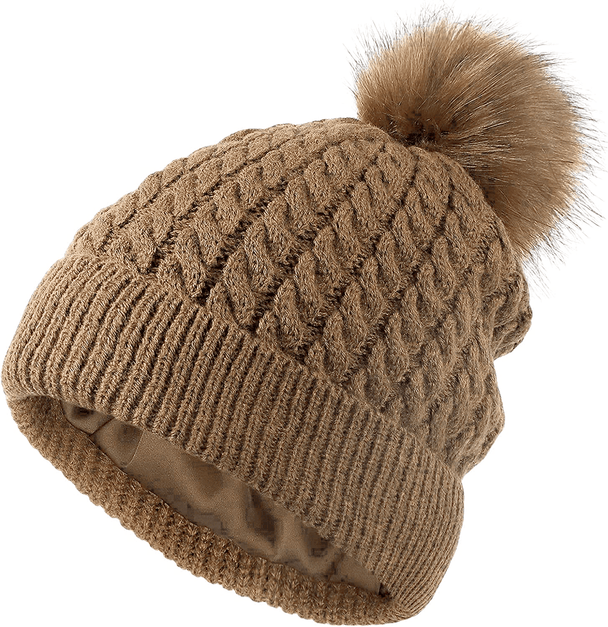 Women's Warm Fleece lined Winter Beanie Hat - PremiumBrandGoods