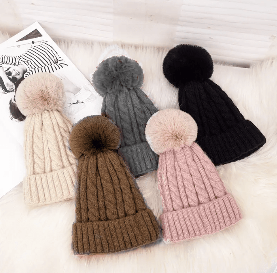 Women's Warm Fleece lined Winter Beanie Hat - PremiumBrandGoods
