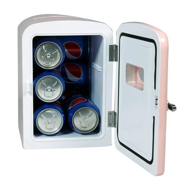 XL Frigidaire Portable Retro Extra Large 9-Can Capacity Mini Refrigerator, Pink - PremiumBrandGoods